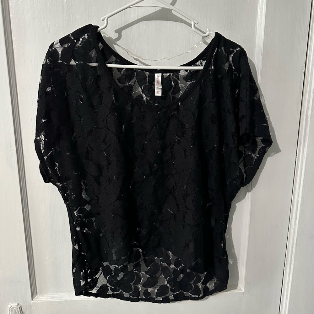 Black see through shirt